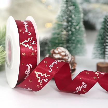5m Christmas Decoration Christmas Tree Ribbon Pendant for Home Room Decor Gifts Packaging DIY New Year Decor Candy Box Ribbon