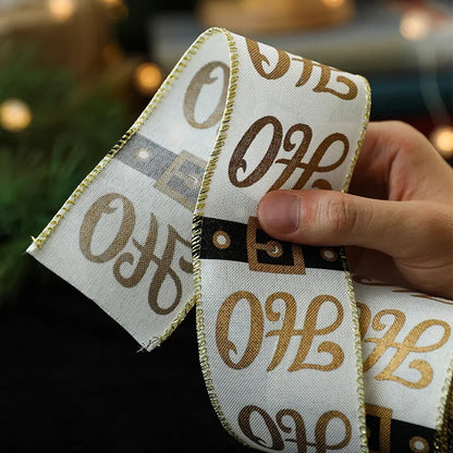 Christmas Ribbon Classic Wrapping Christmas Tree Ribbon Wreath Bows DIY Fabric Swirl Ribbon Burlap Xmas Gift Decoration