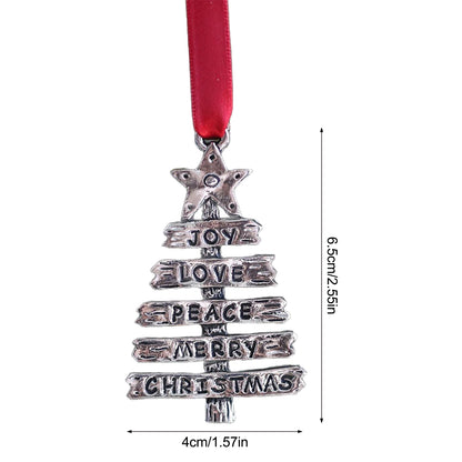 Christmas Tree Hanging Ornament Metal Christmas Pendant for Living Room Home DIY Decorations Crystal Catcher Drop Ornaments