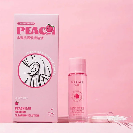 15/25ml Ear Hole Cleaning Solution Set Safe health Mint Flavour Inflamed Blockage Care Cleaner Disposable Piercing Cleaning Line