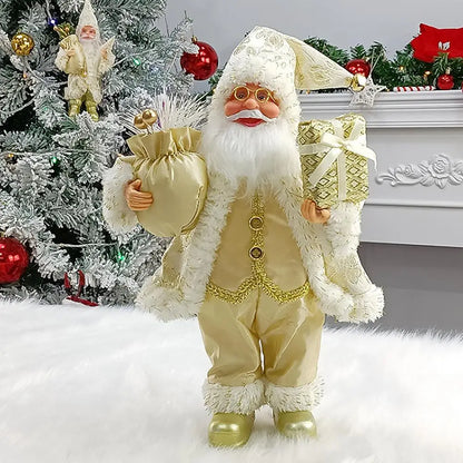 Christmas Santa Ornament Realistic Shape  Layout Festive New Year Decorate Standing Clear Texture Christmas Decorations Gift