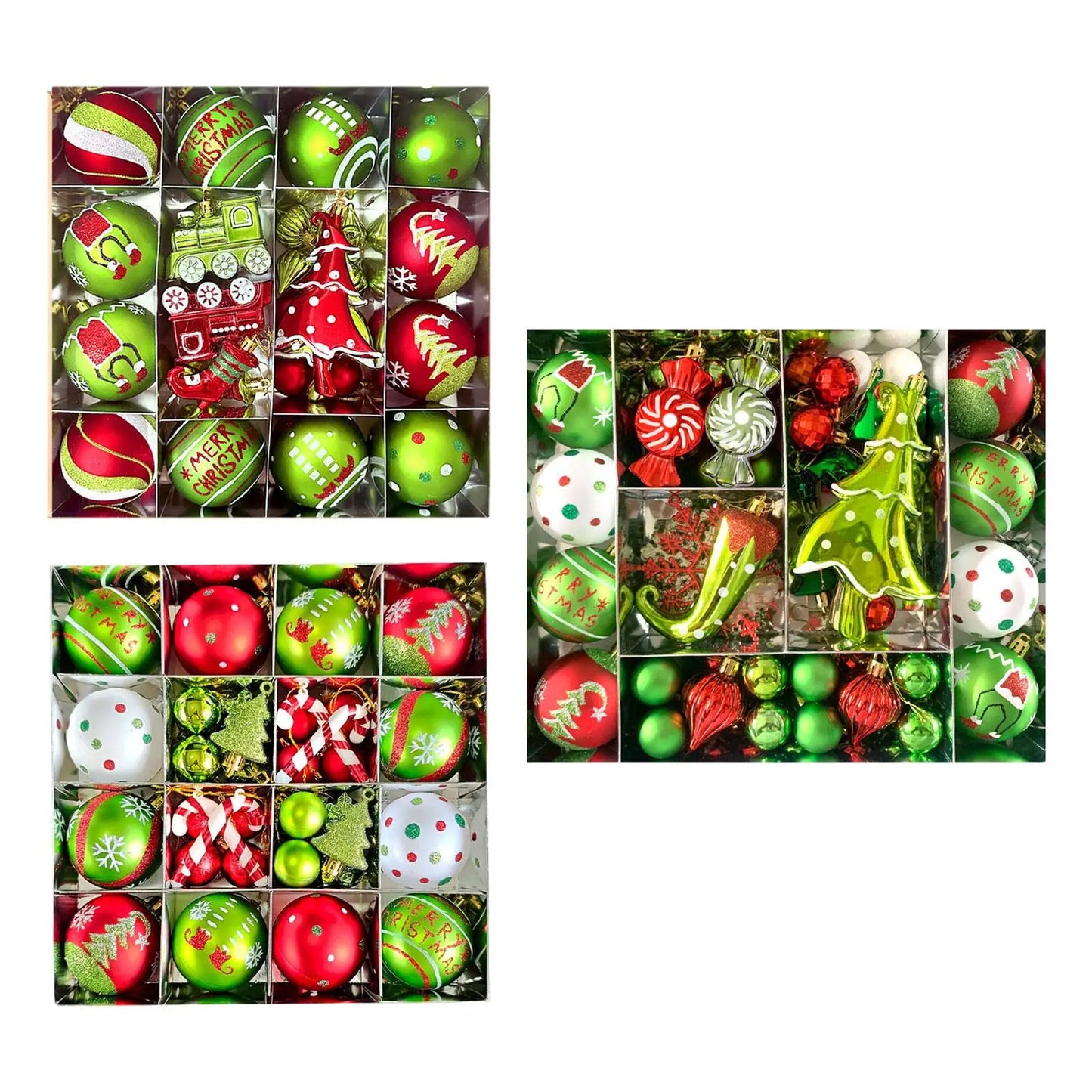 Christmas Ball Ornaments,Christmas Tree Decor Pendants Elegant Hanging Xmas Tree Ball Ornaments for Holiday Party Decorations