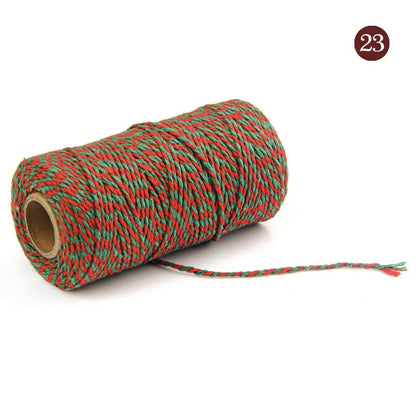 100M Christmas Wrapping String Rope Merry Christmas Decoration Xmas Gift Box Packaging Rope Navidad Natal Noel New Year 2025