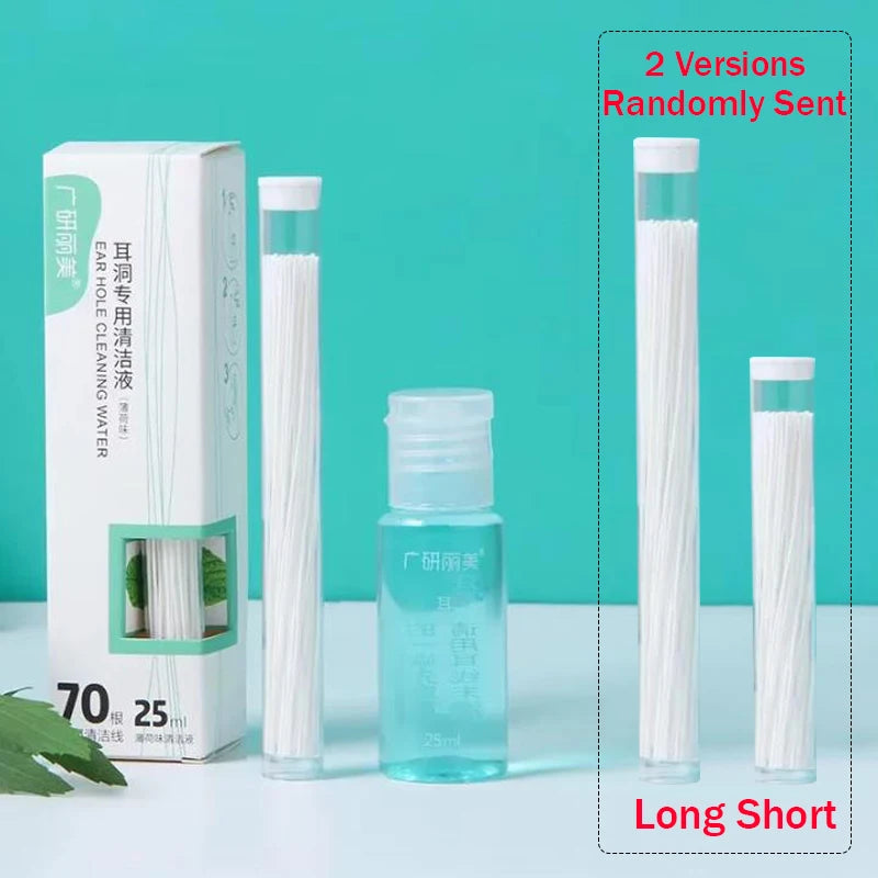 15/25ml Ear Hole Cleaning Solution Set Safe health Mint Flavour Inflamed Blockage Care Cleaner Disposable Piercing Cleaning Line