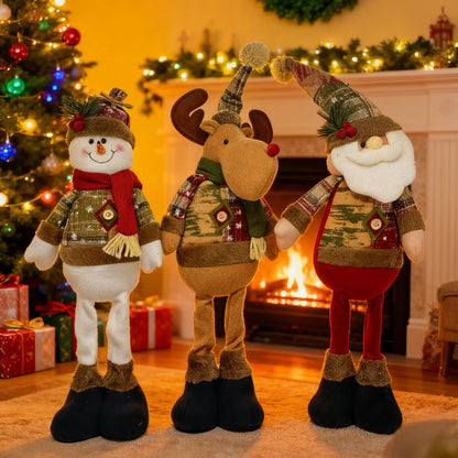 Christmas decoration ornaments, reindeer snowman Santa Claus standing ornaments, Christmas decorations, party decorations ￼ ￼ ￼