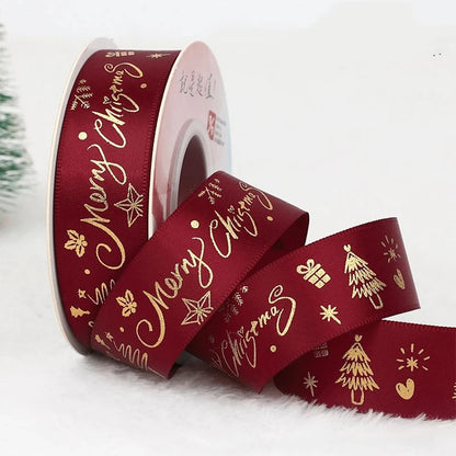 5m Christmas Decoration Christmas Tree Ribbon Pendant for Home Room Decor Gifts Packaging DIY New Year Decor Candy Box Ribbon