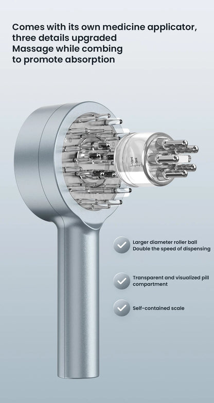Hair Growth Comb Scalp Care Massage Comb Red Blue Light Laser Medicine Health Essence Introduced Into Hair Growth Instrument