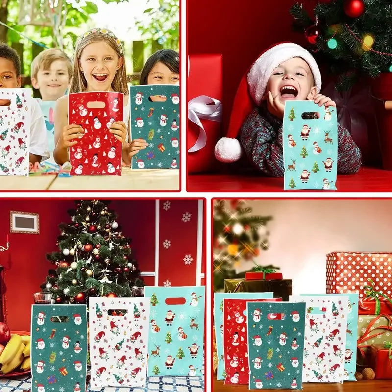 Christmas Candy Gift Bags Santa Claus Snowman Packaging Bag Christmas Decorations For Home 2025 Navidad Noel New Year 2026 Gifts