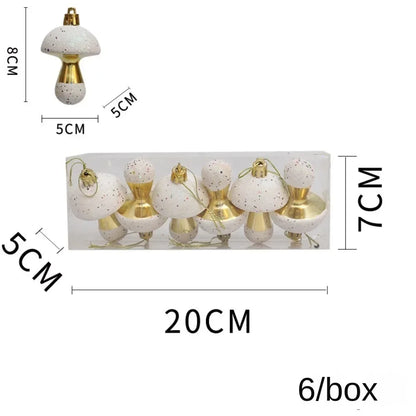 Red Christmas Hanging Decoration Electroplated Pinecone Acorn Owl Xmas Ornament Ball Festival Shopwindow Christmas Tree Ornament