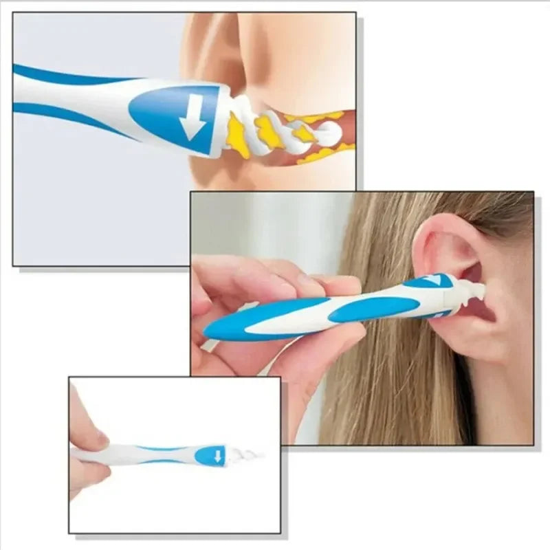 1Set Ear Wax Remover Tool Ear Cleaner with Soft Silicone 16 Replacement Tips Simply To Grab Extract Earwax  Health Care Tools