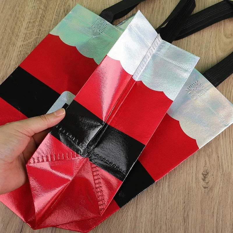 10/20pcs Christmas Gift Wrapping Bags, Perfect For Birthdays, Anniversaries, And Holiday Gift Exchanges, Christmas Gift Bags