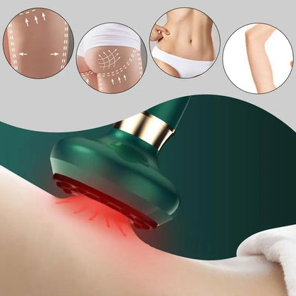 Electric Cupping Heating Massager Vacuum Suction Cup GuaSha Anti Cellulite Beauty Health Scraping Infrared Heat Slimming Massage