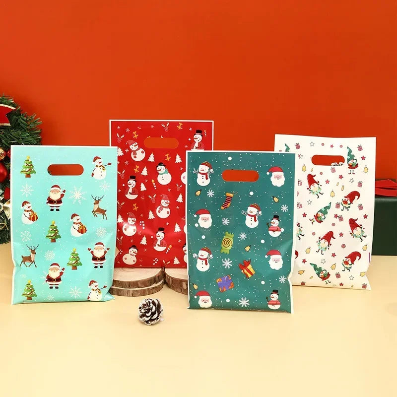 Christmas Candy Gift Bags Santa Claus Snowman Packaging Bag Christmas Decorations For Home 2025 Navidad Noel New Year 2026 Gifts