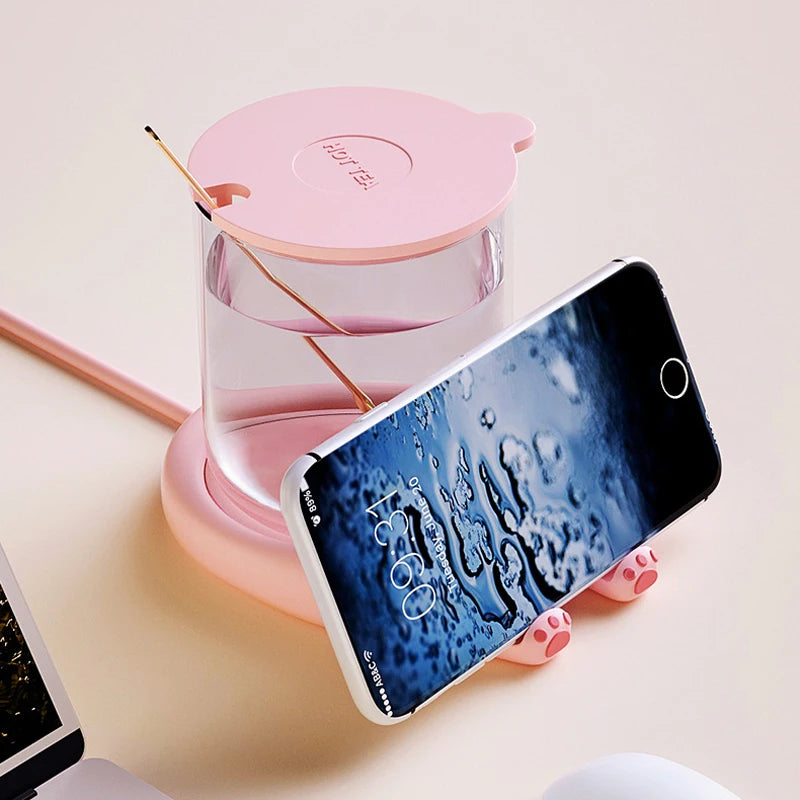 220V Cup Heater Coffee Mug Cup Mat Warmer Heating Pad for Home Office Milk Tea Coffee Heater Auto-off For Friends Gift