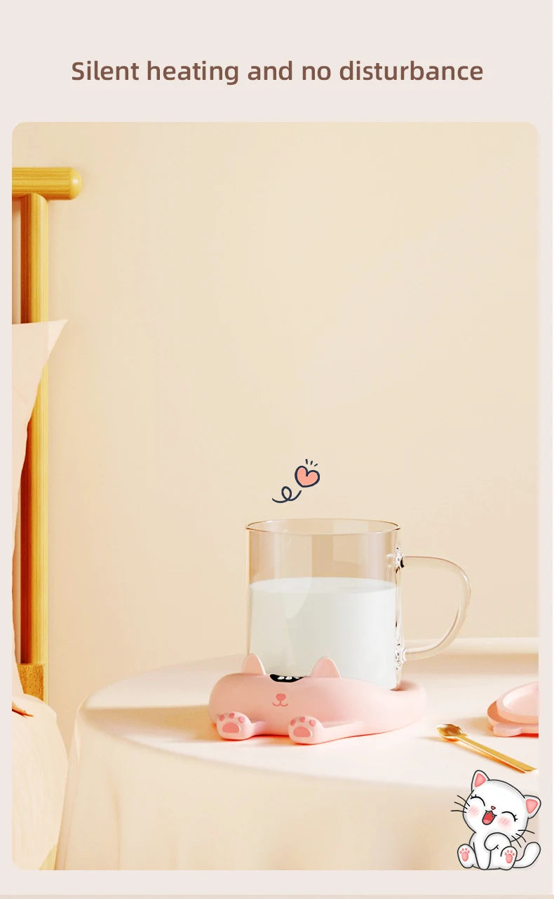 220V Cup Heater Coffee Mug Cup Mat Warmer Heating Pad for Home Office Milk Tea Coffee Heater Auto-off For Friends Gift