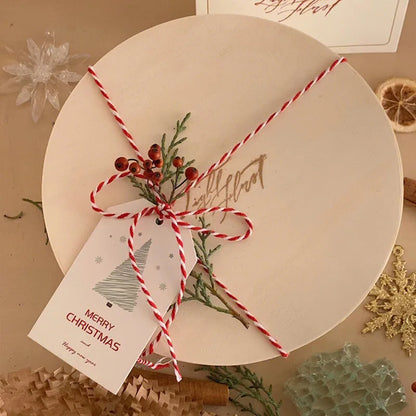 100M Christmas Wrapping String Rope Merry Christmas Decoration Xmas Gift Box Packaging Rope Navidad Natal Noel New Year 2025