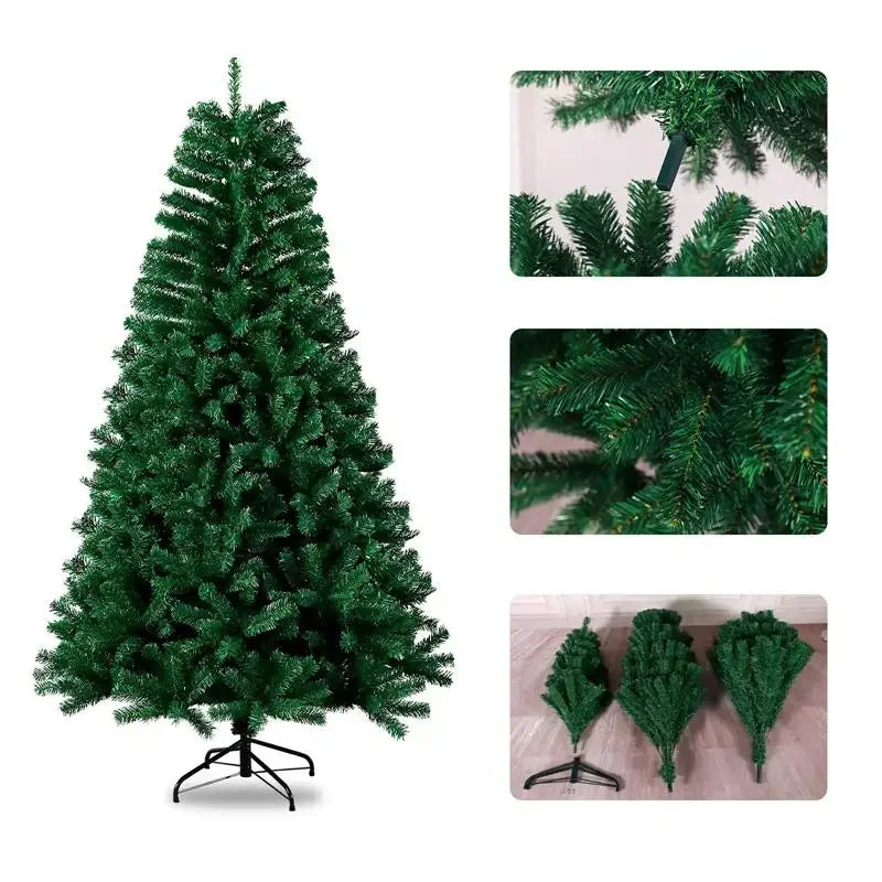 Pink/Green/white Christmas Tree 210cm/180cm/150cm Large Artificial Xmas Tree Retardant Fir Tree Decorative  Ornaments
