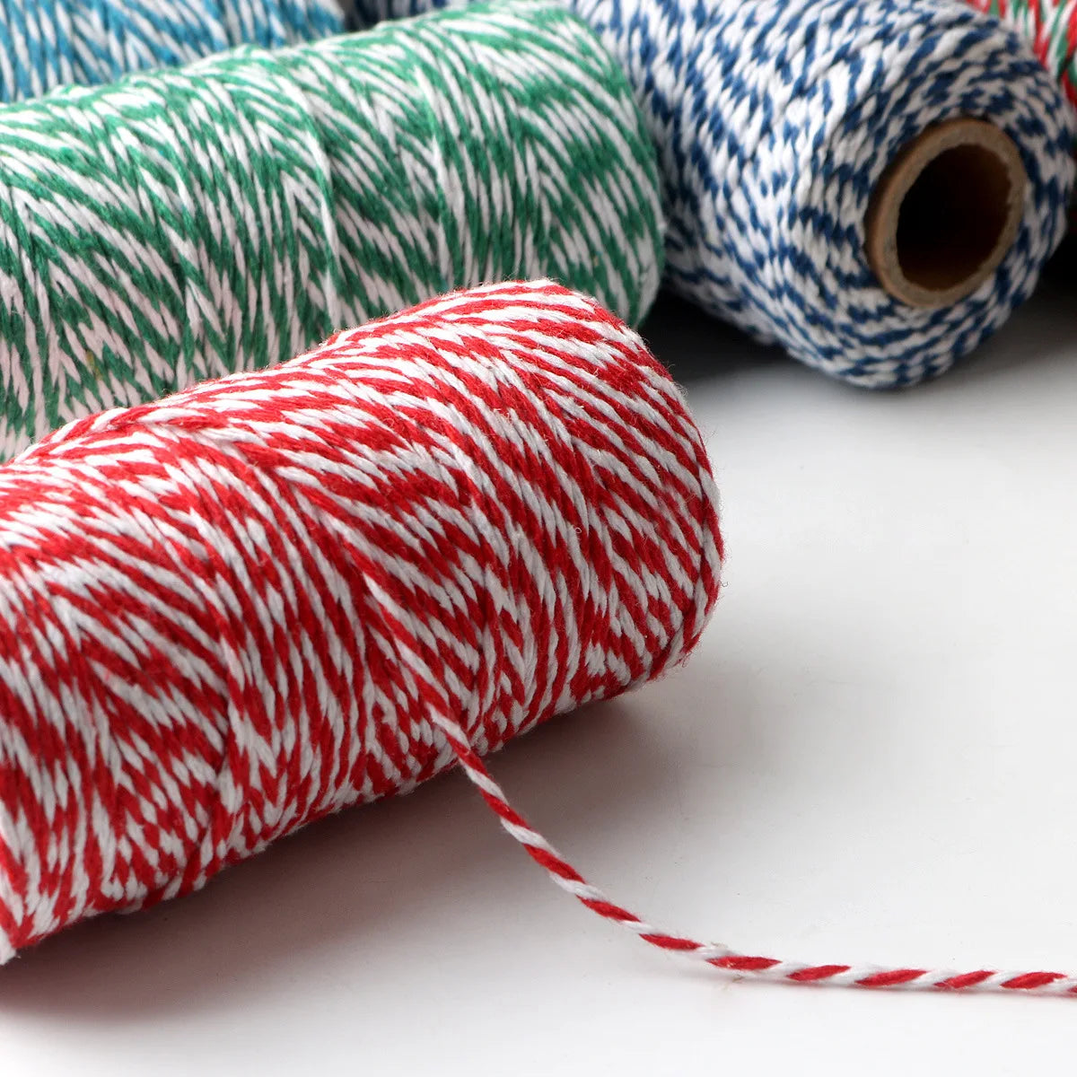 100M Christmas Wrapping String Rope Merry Christmas Decoration Xmas Gift Box Packaging Rope Navidad Natal Noel New Year 2025