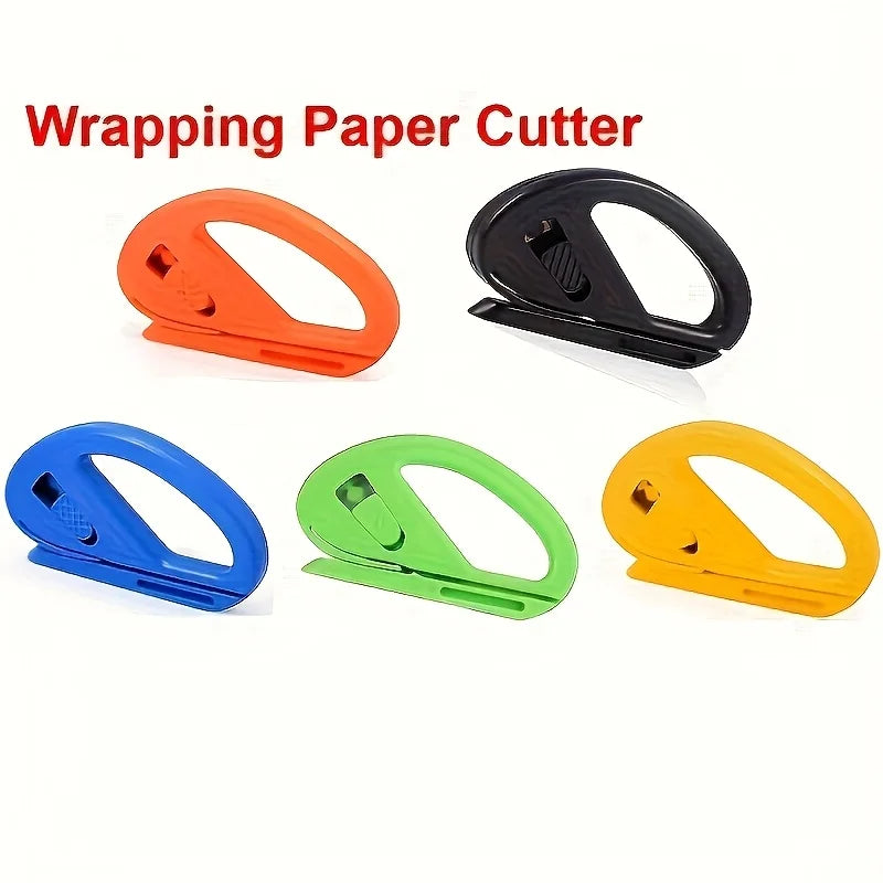 Wrapping Paper Cutter,Christmas&Birthday Gift Wrap Cutter Tool,Gift Wrap Cutter,Creative Kraft Craft Paper Roll Sliding Line Cutting Trimmer for Christmas Gifts,Safer and Easier Cutting