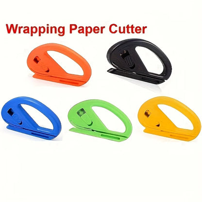 Wrapping Paper Cutter,Christmas&Birthday Gift Wrap Cutter Tool,Gift Wrap Cutter,Creative Kraft Craft Paper Roll Sliding Line Cutting Trimmer for Christmas Gifts,Safer and Easier Cutting