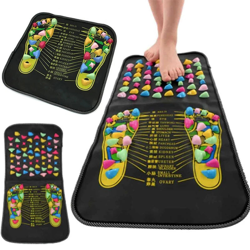 Colorful Acupressure Foot Massage Mat Reflexology Path for Pain Relief and Relaxation Health Walking Pad Gift