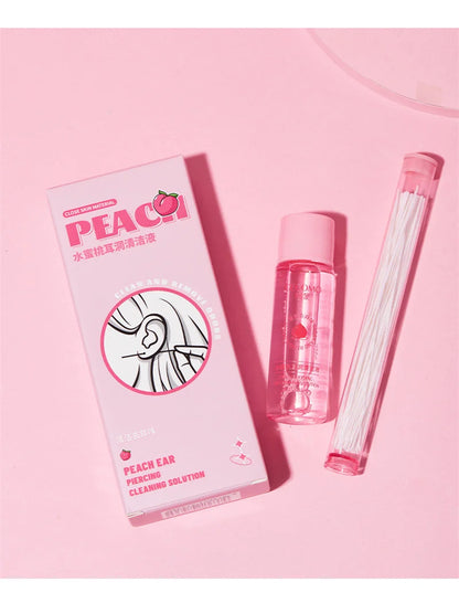 15/25ml Ear Hole Cleaning Solution Set Safe health Mint Flavour Inflamed Blockage Care Cleaner Disposable Piercing Cleaning Line