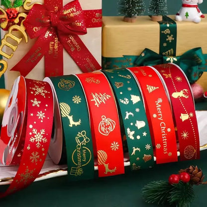 5m Christmas Decoration Christmas Tree Ribbon Pendant for Home Room Decor Gifts Packaging DIY New Year Decor Candy Box Ribbon