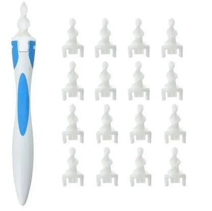 1Set Ear Wax Remover Tool Ear Cleaner with Soft Silicone 16 Replacement Tips Simply To Grab Extract Earwax  Health Care Tools