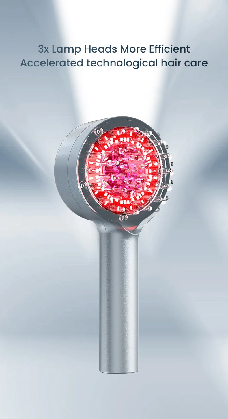 Hair Growth Comb Scalp Care Massage Comb Red Blue Light Laser Medicine Health Essence Introduced Into Hair Growth Instrument