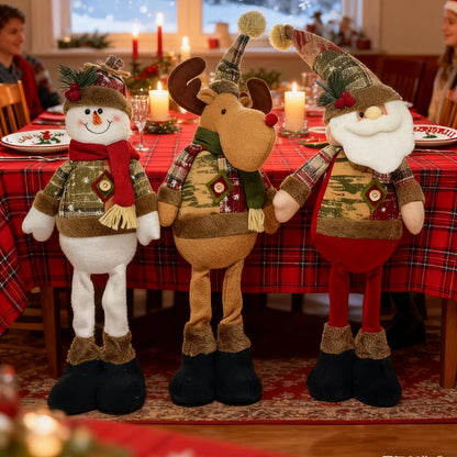 Christmas decoration ornaments, reindeer snowman Santa Claus standing ornaments, Christmas decorations, party decorations ￼ ￼ ￼