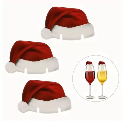 10 Popular Christmas Decorations, Christmas Tree, Snowman, Santa Hat, Santa Table, Wine Glass, Drink Cup Card, Party Decoration