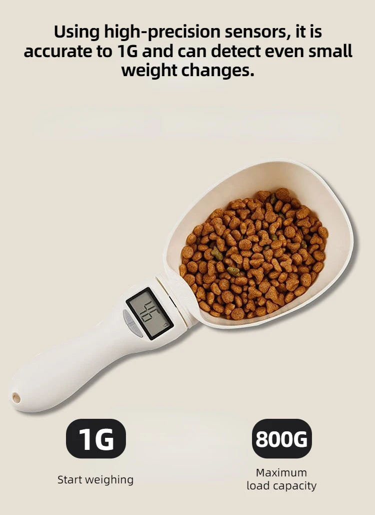 Pet Food Measuring Scoop LCD Electronic Precision Weighing Tool Dog Cat Food Spoon Scale Kitchen Food Scale With LED Display ﻿