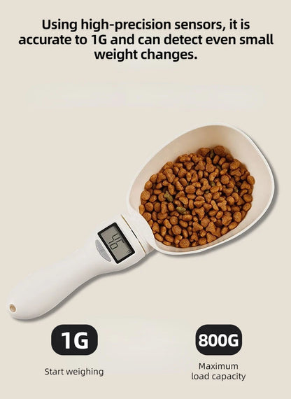 Pet Food Measuring Scoop LCD Electronic Precision Weighing Tool Dog Cat Food Spoon Scale Kitchen Food Scale With LED Display ﻿