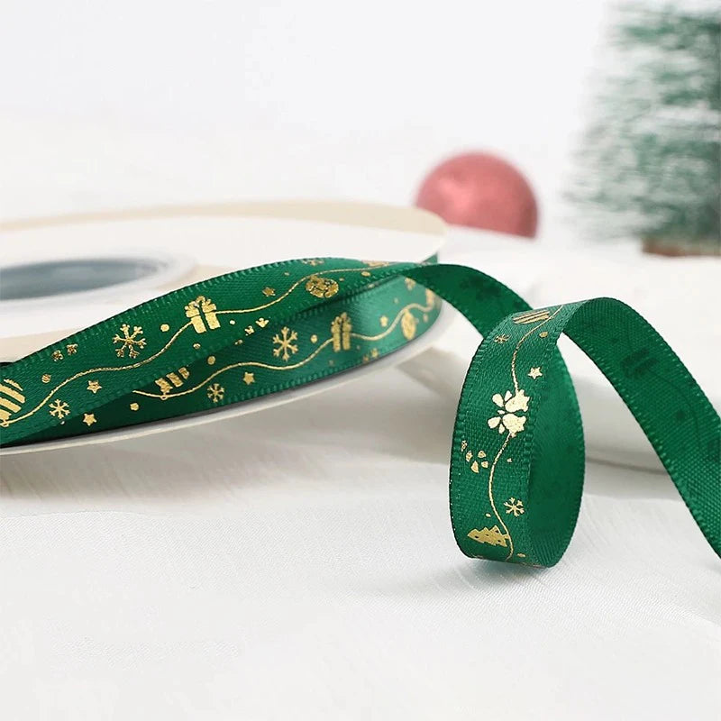 5m Christmas Decoration Christmas Tree Ribbon Pendant for Home Room Decor Gifts Packaging DIY New Year Decor Candy Box Ribbon
