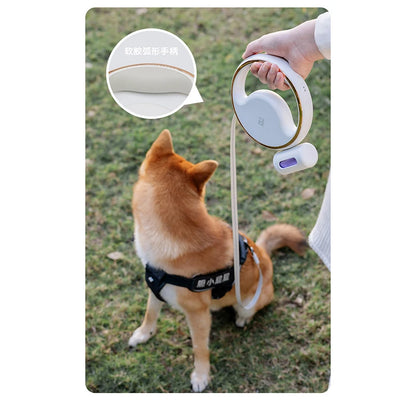 Youpin Portable Retractable Dog Leash Ring 3M With Garbage Bag Box Highlight Lighting Puppy Traction Rope Pet Collar LED Light