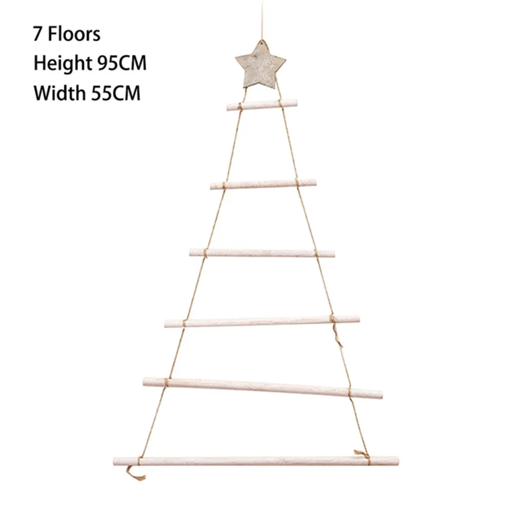 Christmas Nature Wood Branches Hanging Ornaments Xmas Tree Pendant Crude DIY Wooden Wall Home Decoration Christmas Party Decors