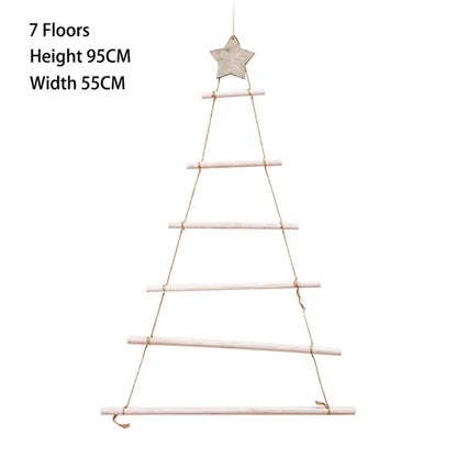 Christmas Nature Wood Branches Hanging Ornaments Xmas Tree Pendant Crude DIY Wooden Wall Home Decoration Christmas Party Decors