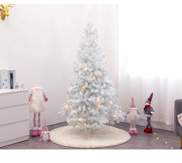 Pink/Green/white Christmas Tree 210cm/180cm/150cm Large Artificial Xmas Tree Retardant Fir Tree Decorative  Ornaments