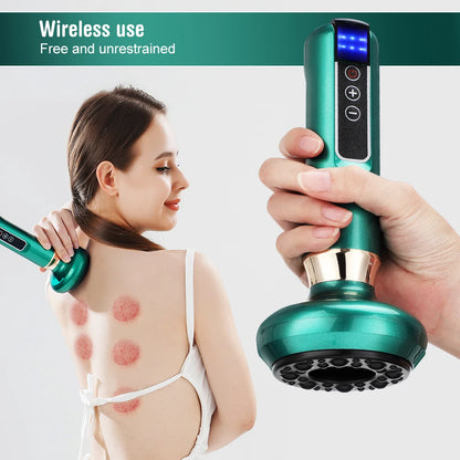 Electric Cupping Heating Massager Vacuum Suction Cup GuaSha Anti Cellulite Beauty Health Scraping Infrared Heat Slimming Massage