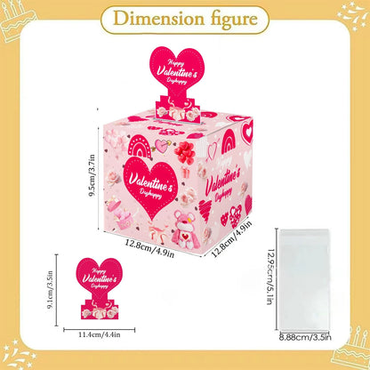 Surprise Money Draw Box Red Envelope Box Valentine's Day Gift Box Money Draw Box Red Envelope Love Money Box Best Gift for Loved