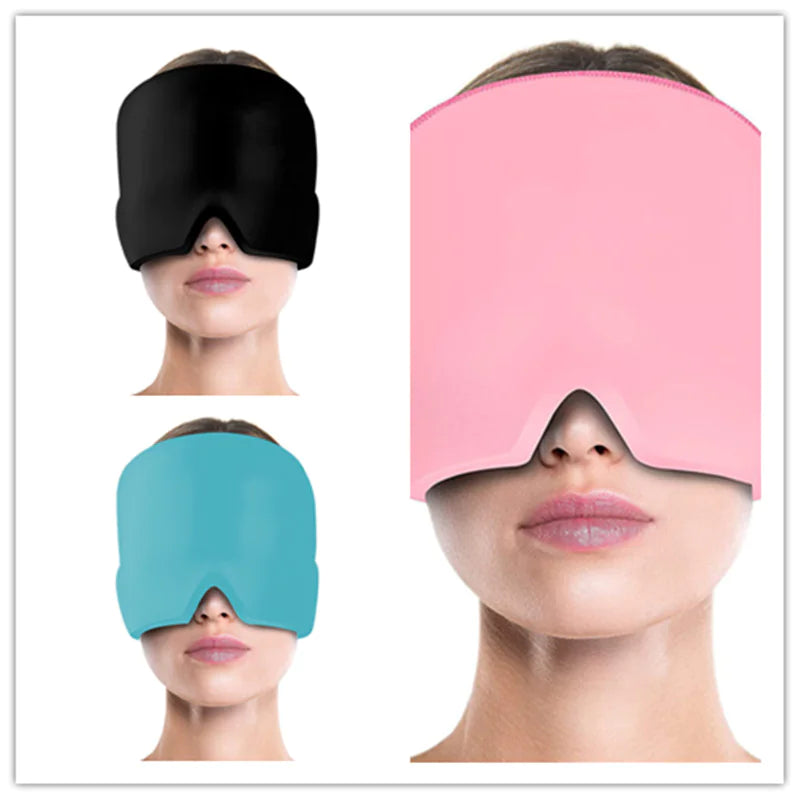 Ice Compress Headache Relief Eye Mask Hat