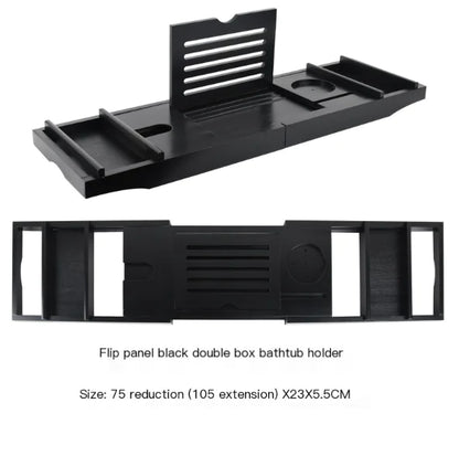 Expandable Non-Slip Bamboo Bathtub Storage Rack