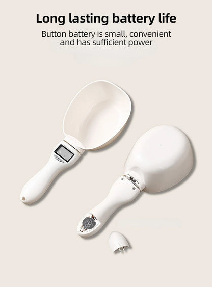 Pet Food Measuring Scoop LCD Electronic Precision Weighing Tool Dog Cat Food Spoon Scale Kitchen Food Scale With LED Display ﻿