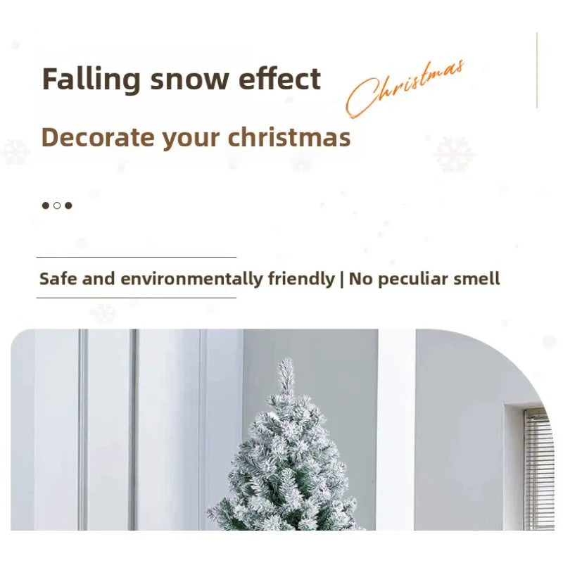 This year's popular Christmas tree is a 1.2-meter white plush tree that simulates falling snow. It is a snow pine tree