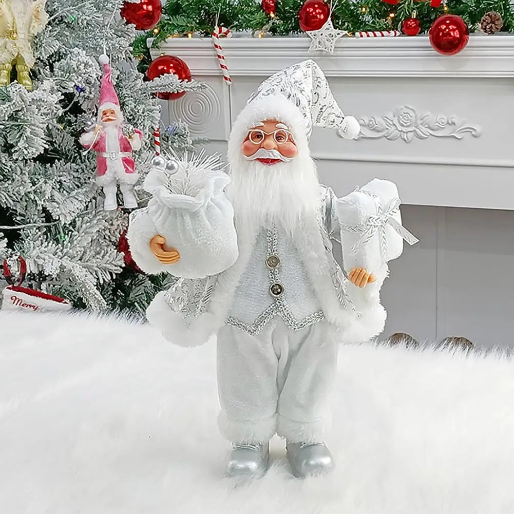 Christmas Santa Ornament Realistic Shape  Layout Festive New Year Decorate Standing Clear Texture Christmas Decorations Gift