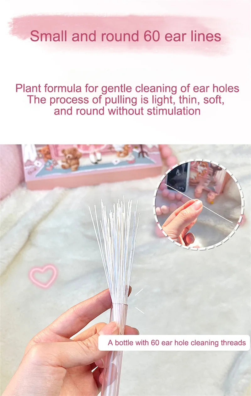 15/25ml Ear Hole Cleaning Solution Set Safe health Mint Flavour Inflamed Blockage Care Cleaner Disposable Piercing Cleaning Line