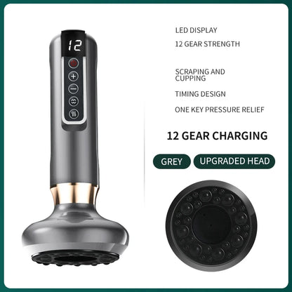 Electric Cupping Heating Massager Vacuum Suction Cup GuaSha Anti Cellulite Beauty Health Scraping Infrared Heat Slimming Massage