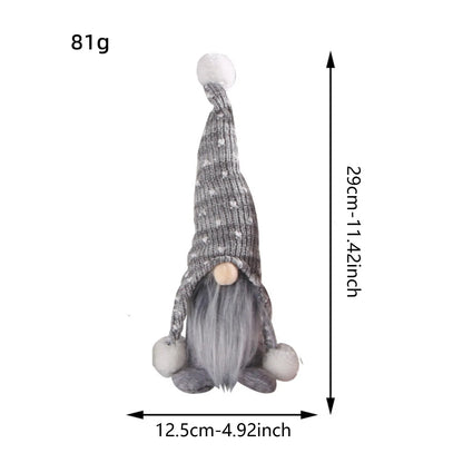 Christmas Ornaments Dwarf Doll Blue Faceless Doll Knitted Rudolph Gnome Christmas Decorations Standing Ornaments