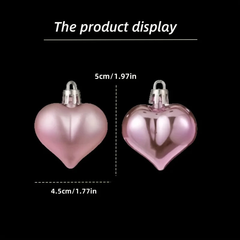 12pcs Pink Christmas Ball Ornaments Shatterproof Xmas Ball Decorations Set for Christmas Tree Home Office Decor Gift