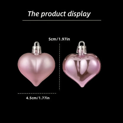 12pcs Pink Christmas Ball Ornaments Shatterproof Xmas Ball Decorations Set for Christmas Tree Home Office Decor Gift